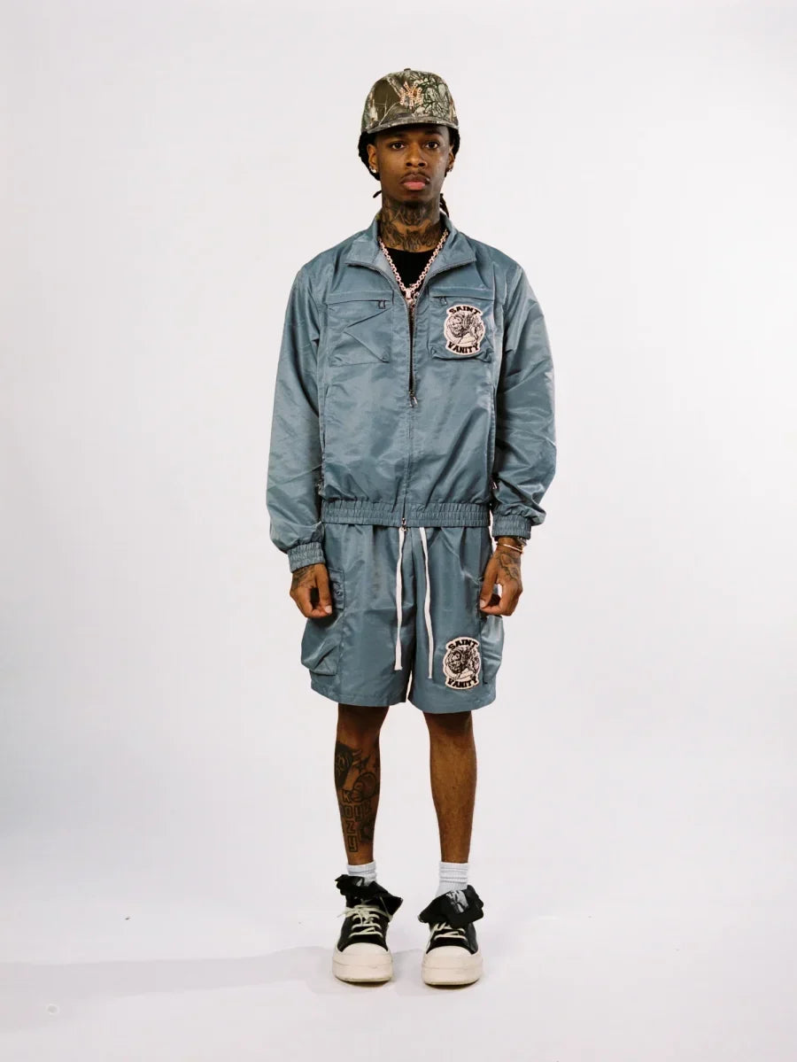 SAINT VANITY CARGO NYLON SET GREY
