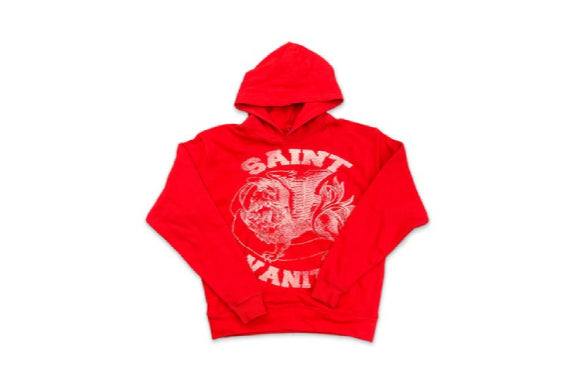 Saint Vanity Logo Hoodie Red White