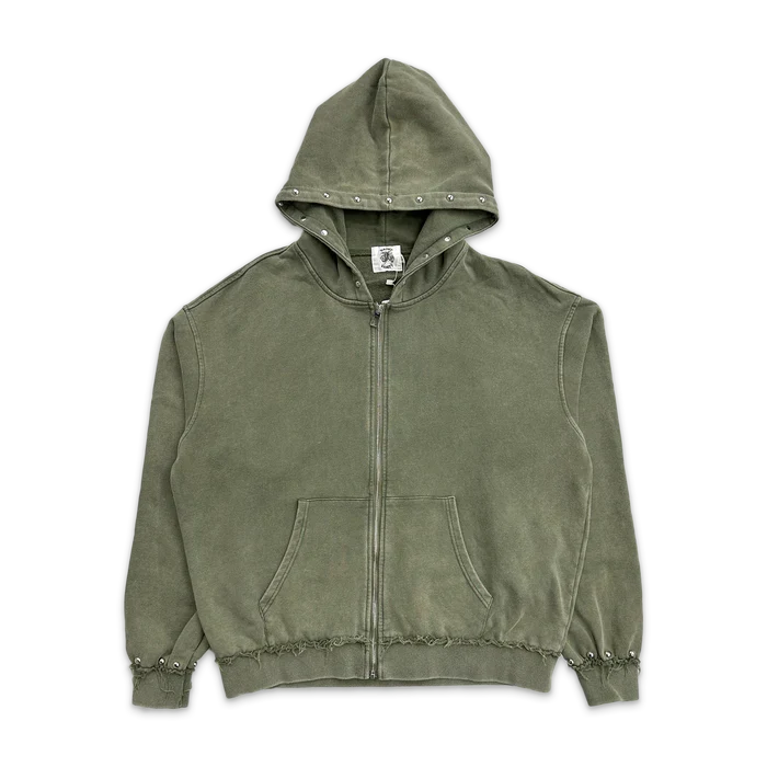 Saint Vanity French Terry Studded Jacket “Olive”