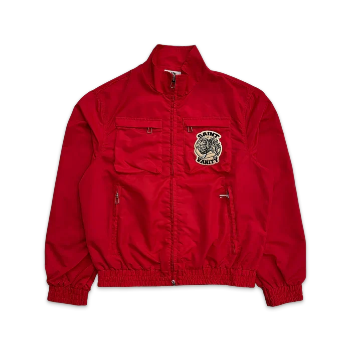 Saint Vanity Nylon Cargo Jacket “Red”