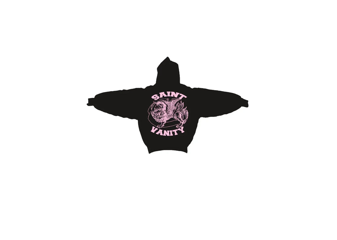 Saint Vanity Black &amp; Pink Griffin Hoodie