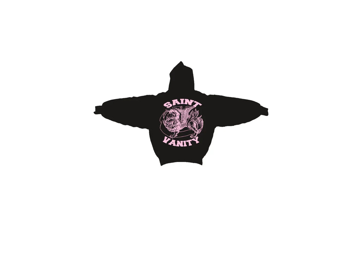 Saint Vanity Black &amp; Pink Griffin Hoodie