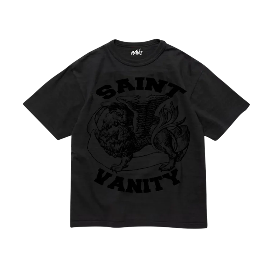 Saint Vanity Monochromatic Black Griffin Tee