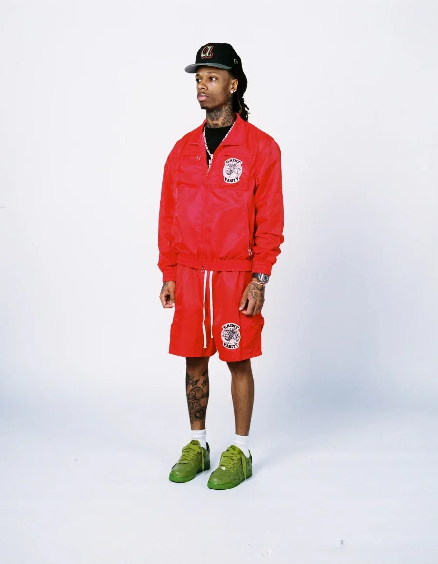 SAINT VANITY CARGO NYLON SET – RED