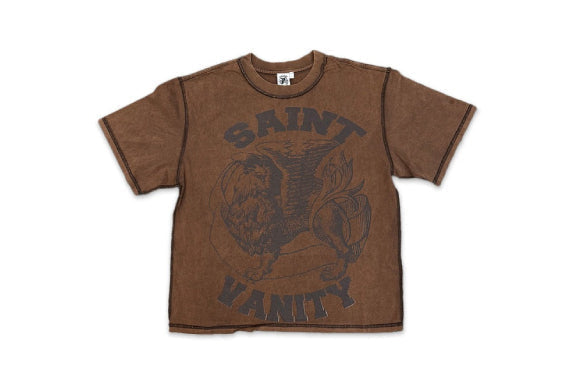 Saint Vanity Brown Logo Shirt Mocha