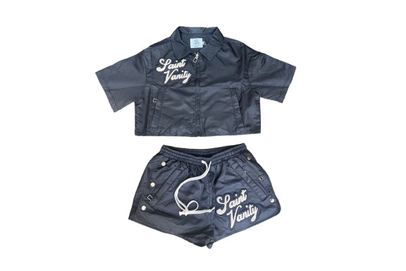 Saint Vanity Womens Zip Up Short Set